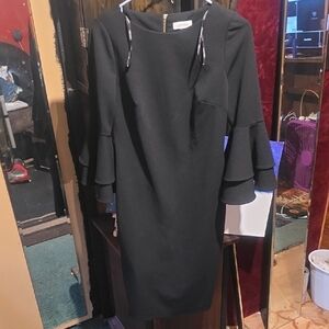 Calvin Klein Black Long Sleeve Dress